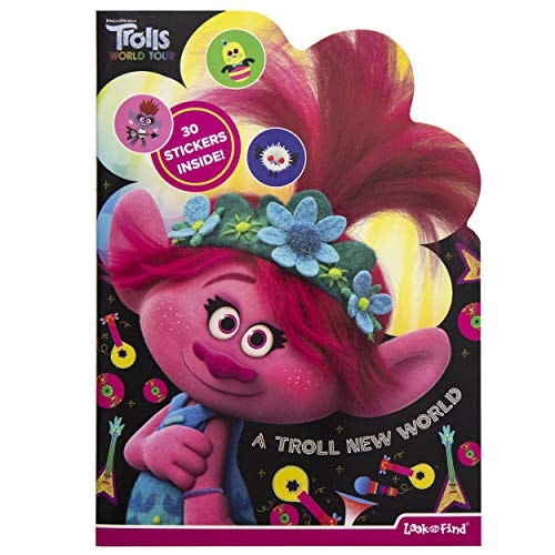 Dreamworks Trolls World Tour - A Troll New World Look And Find Activity Book - 30 Stickers Included - Pi Kids