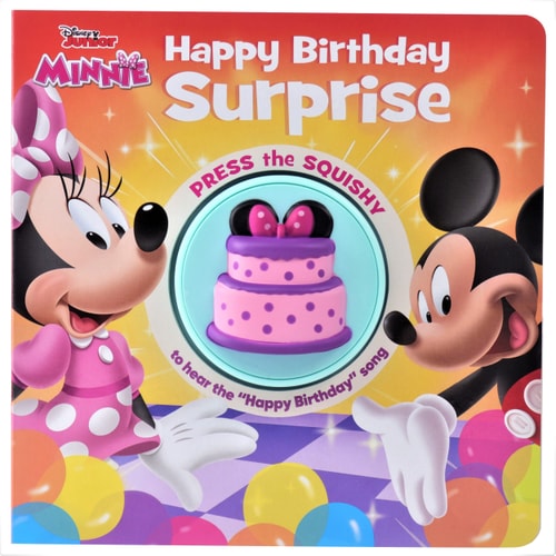 Disney Junior Minnie Mouse - Happy Birthday Surprise! Squishy Button Sound Book - Satisfying Tactile And Sensory Play - Pi Kids (Play-A-Sound)