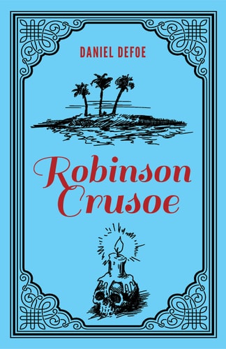 Robinson Crusoe Daniel Defoe Classic Novel, (Deserted Island Shipwreck Tale, Required Literature), Ribbon Page Marker, Perfect For Gifting