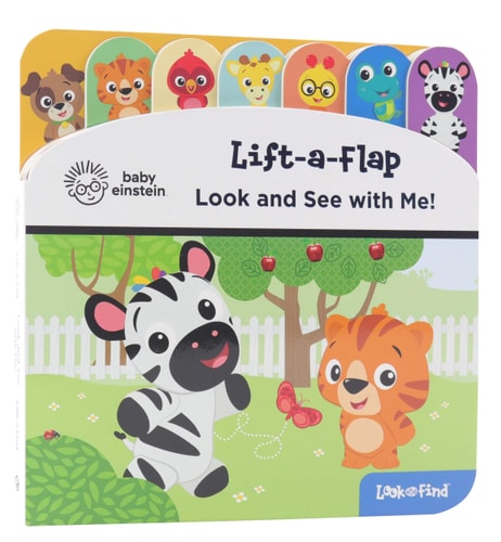 Baby Einstein - Look And See With Me! Lift-A-Flap Look And Find Board Book - Pi Kids