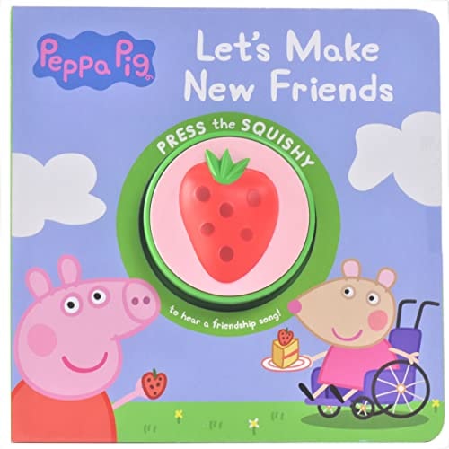Peppa Pig - Let'S Make New Friends! Squishy Button Sound Book - Satisfying Tactile And Sensory Play - Pi Kids