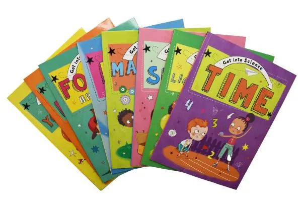 Get Into Science 8 Book Set (Time/Five Senses/Light And Dark/Full Of Energy/You And Your Body/Forces Around Us/Machines We Us/Solid, Liquid Or Gas?)